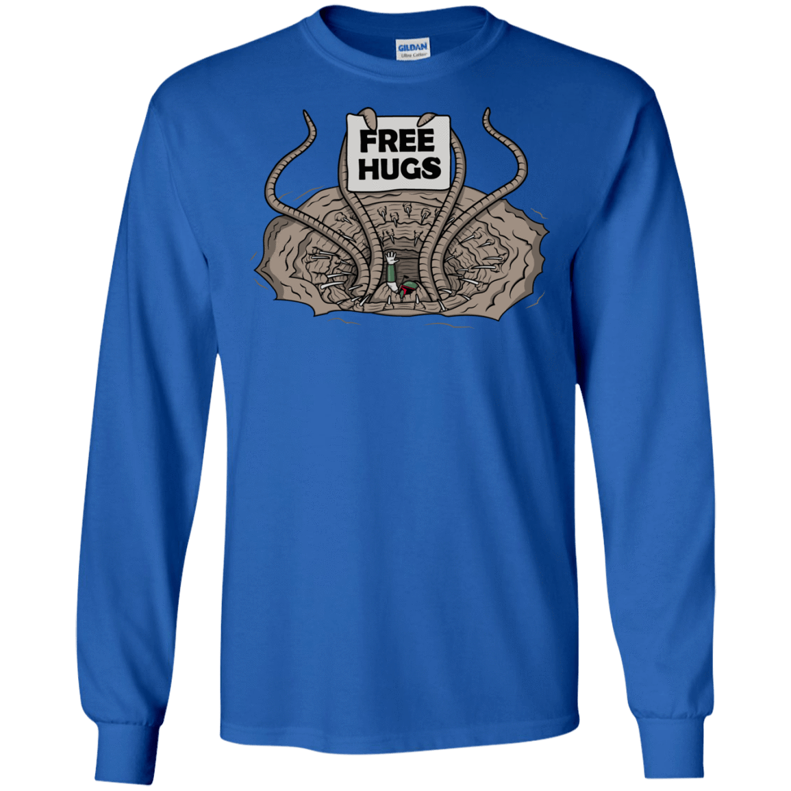 T-Shirts Royal / S Sarlacc Free Hugs Men's Long Sleeve T-Shirt