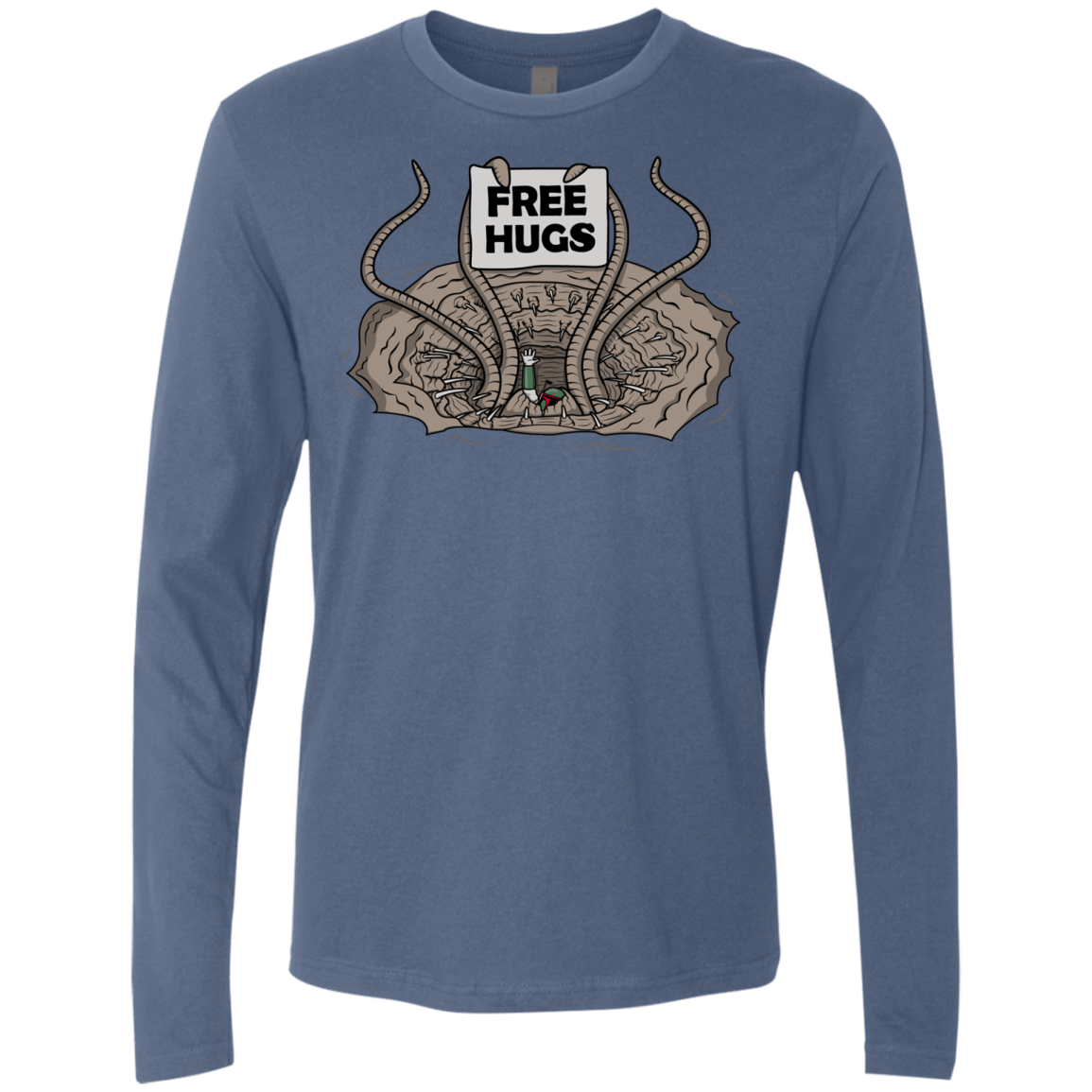 T-Shirts Indigo / S Sarlacc Free Hugs Men's Premium Long Sleeve