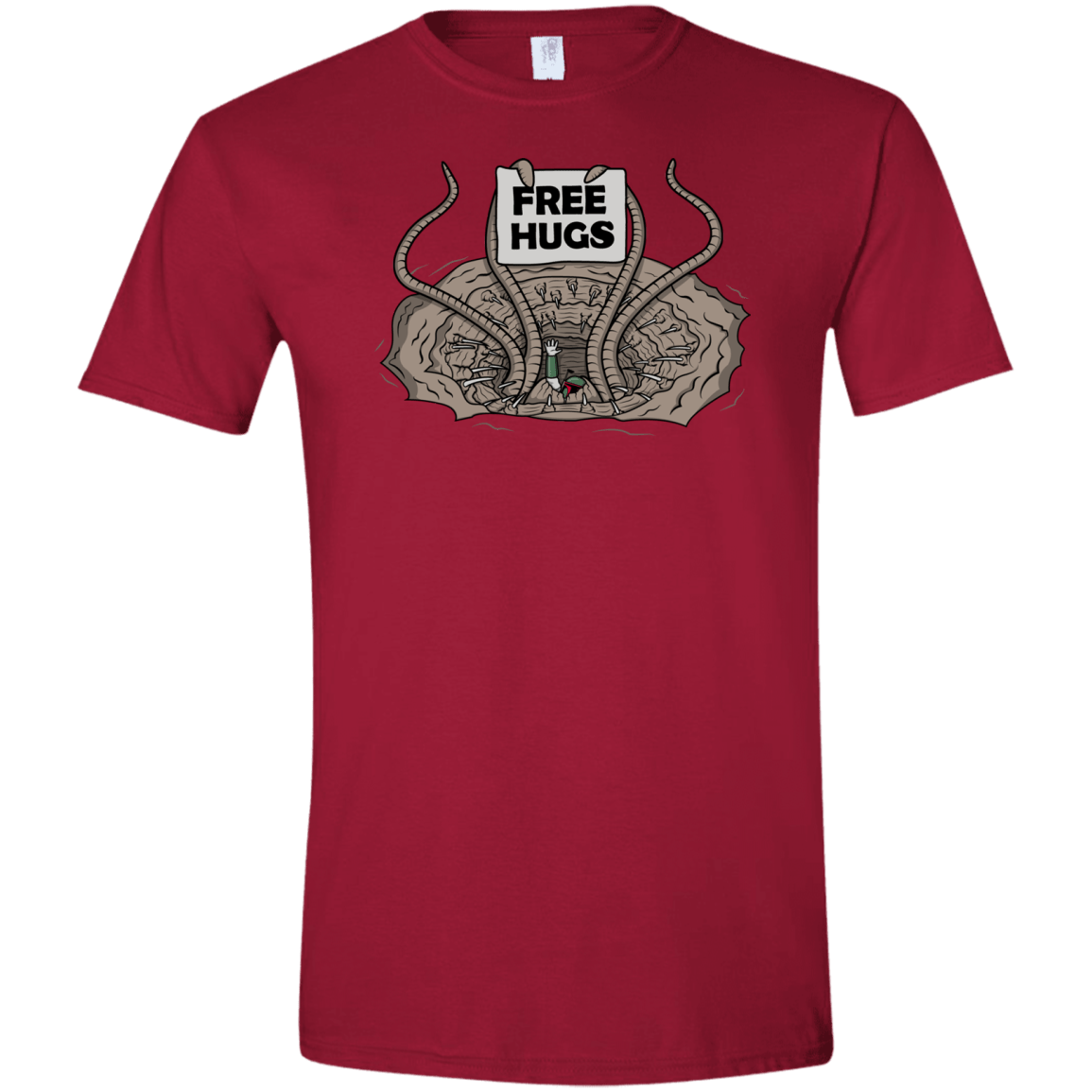 T-Shirts Cardinal Red / S Sarlacc Free Hugs Men's Semi-Fitted Softstyle