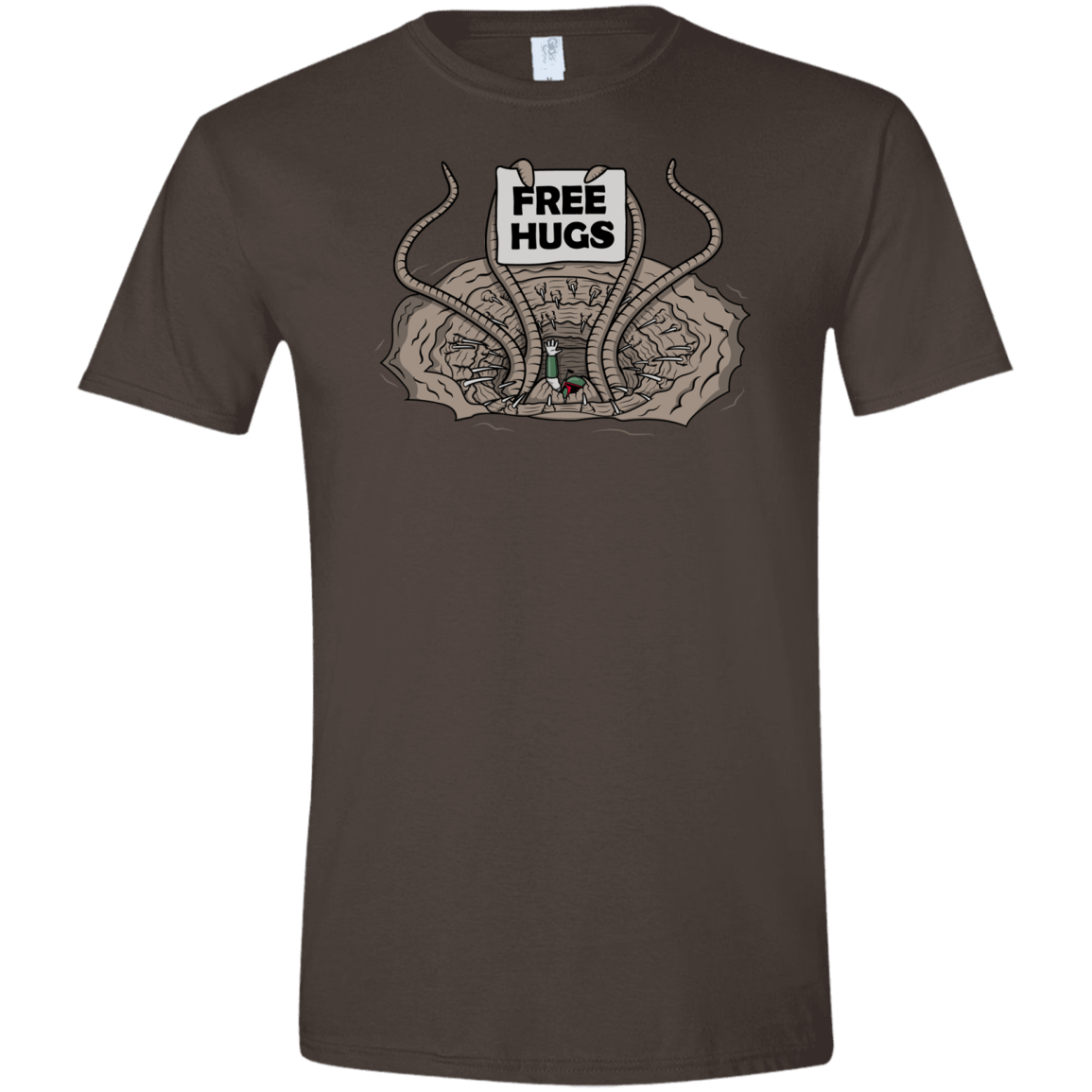 T-Shirts Dark Chocolate / S Sarlacc Free Hugs Men's Semi-Fitted Softstyle