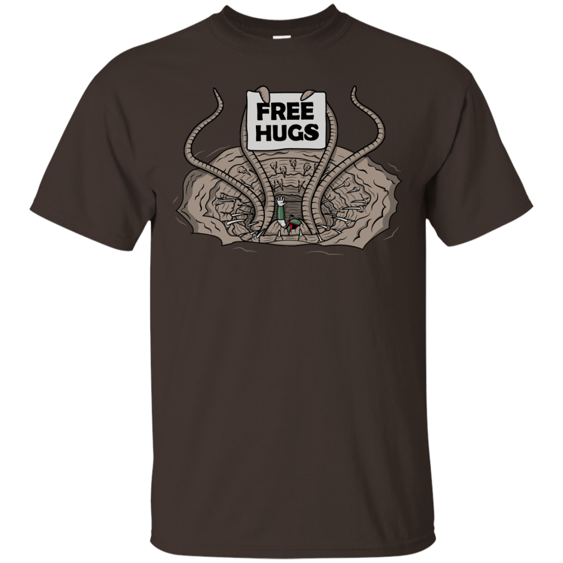 T-Shirts Dark Chocolate / S Sarlacc Free Hugs T-Shirt