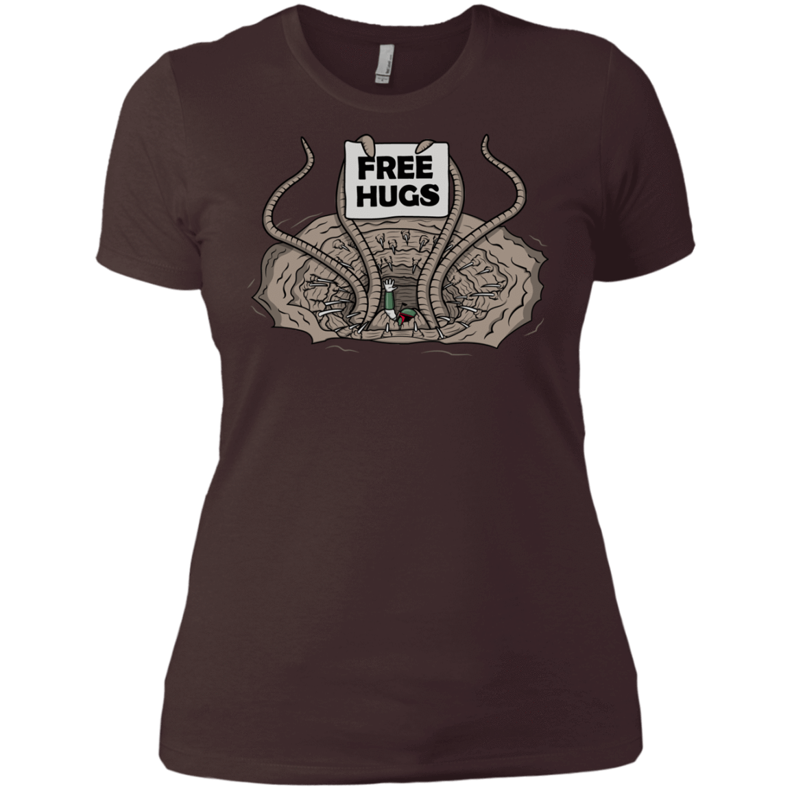 T-Shirts Dark Chocolate / X-Small Sarlacc Free Hugs Women's Premium T-Shirt