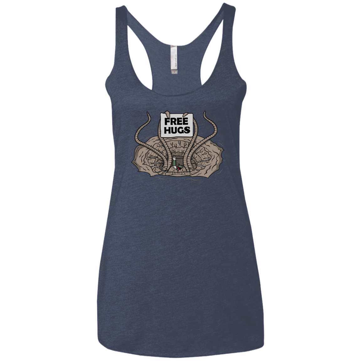 T-Shirts Vintage Navy / X-Small Sarlacc Free Hugs Women's Triblend Racerback Tank