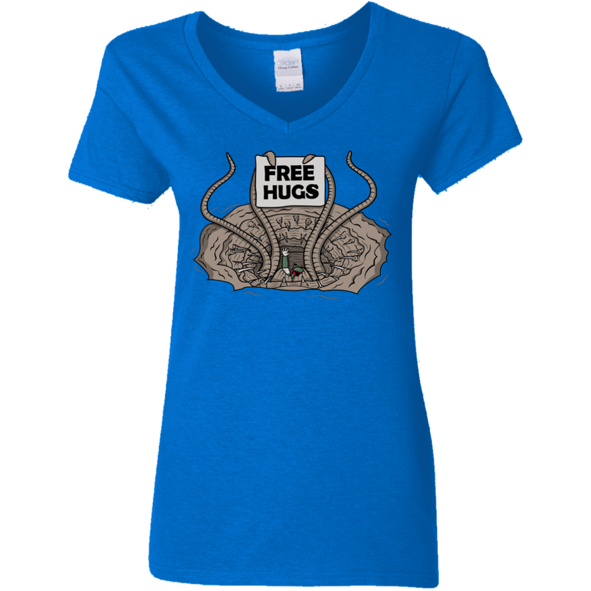 T-Shirts Royal / S Sarlacc Free Hugs Women's V-Neck T-Shirt