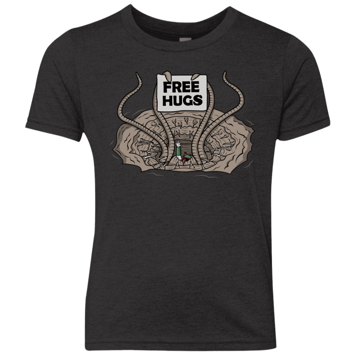 T-Shirts Vintage Black / YXS Sarlacc Free Hugs Youth Triblend T-Shirt