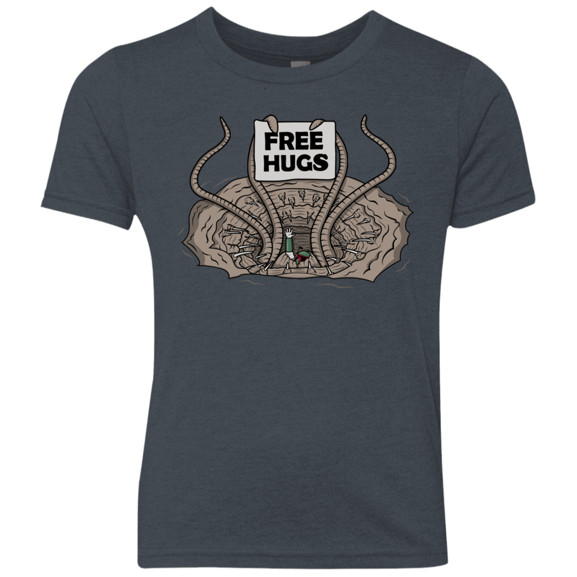 T-Shirts Vintage Navy / YXS Sarlacc Free Hugs Youth Triblend T-Shirt