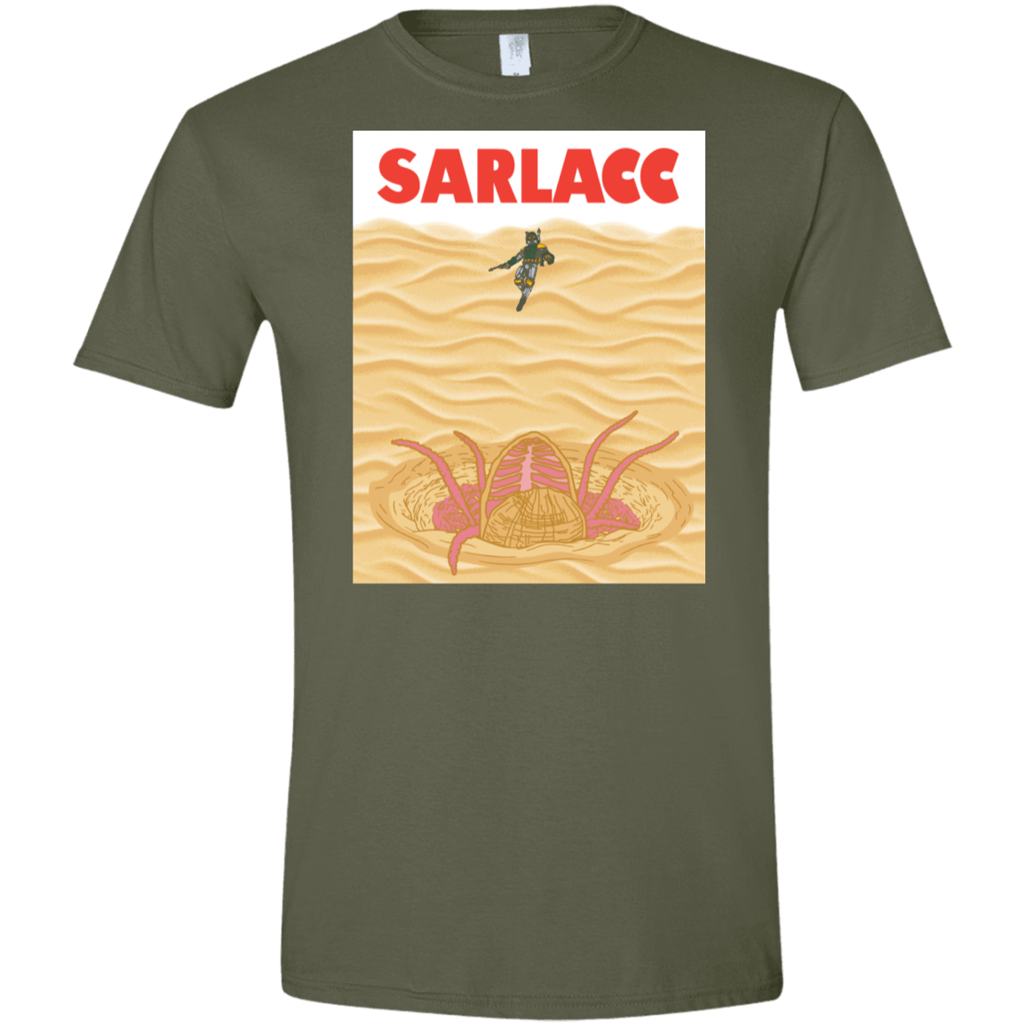 T-Shirts Military Green / S Sarlacc Men's Semi-Fitted Softstyle
