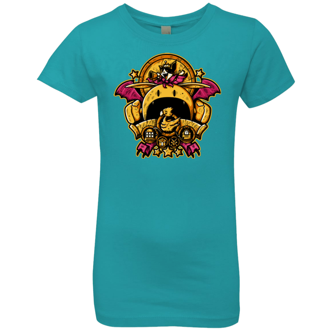 T-Shirts Tahiti Blue / YXS SAUCER CREST Girls Premium T-Shirt