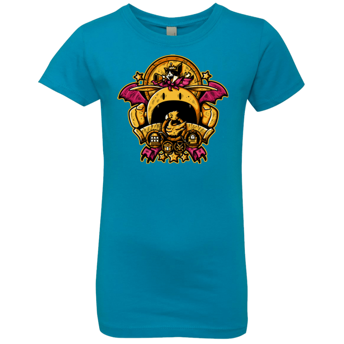 T-Shirts Turquoise / YXS SAUCER CREST Girls Premium T-Shirt