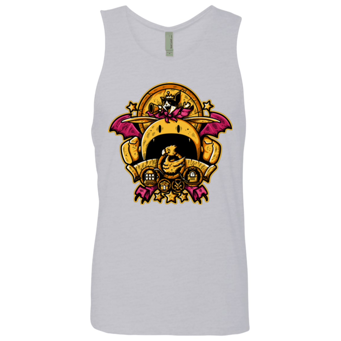 T-Shirts Heather Grey / Small SAUCER CREST Men's Premium Tank Top