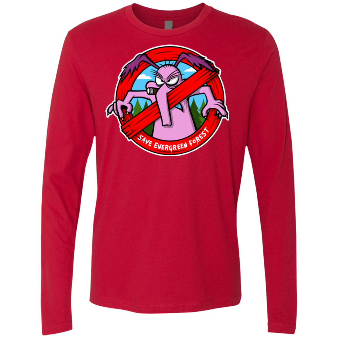 T-Shirts Red / Small Save The Forest Men's Premium Long Sleeve