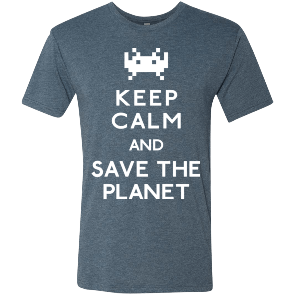 T-Shirts Indigo / Small Save the planet Men's Triblend T-Shirt