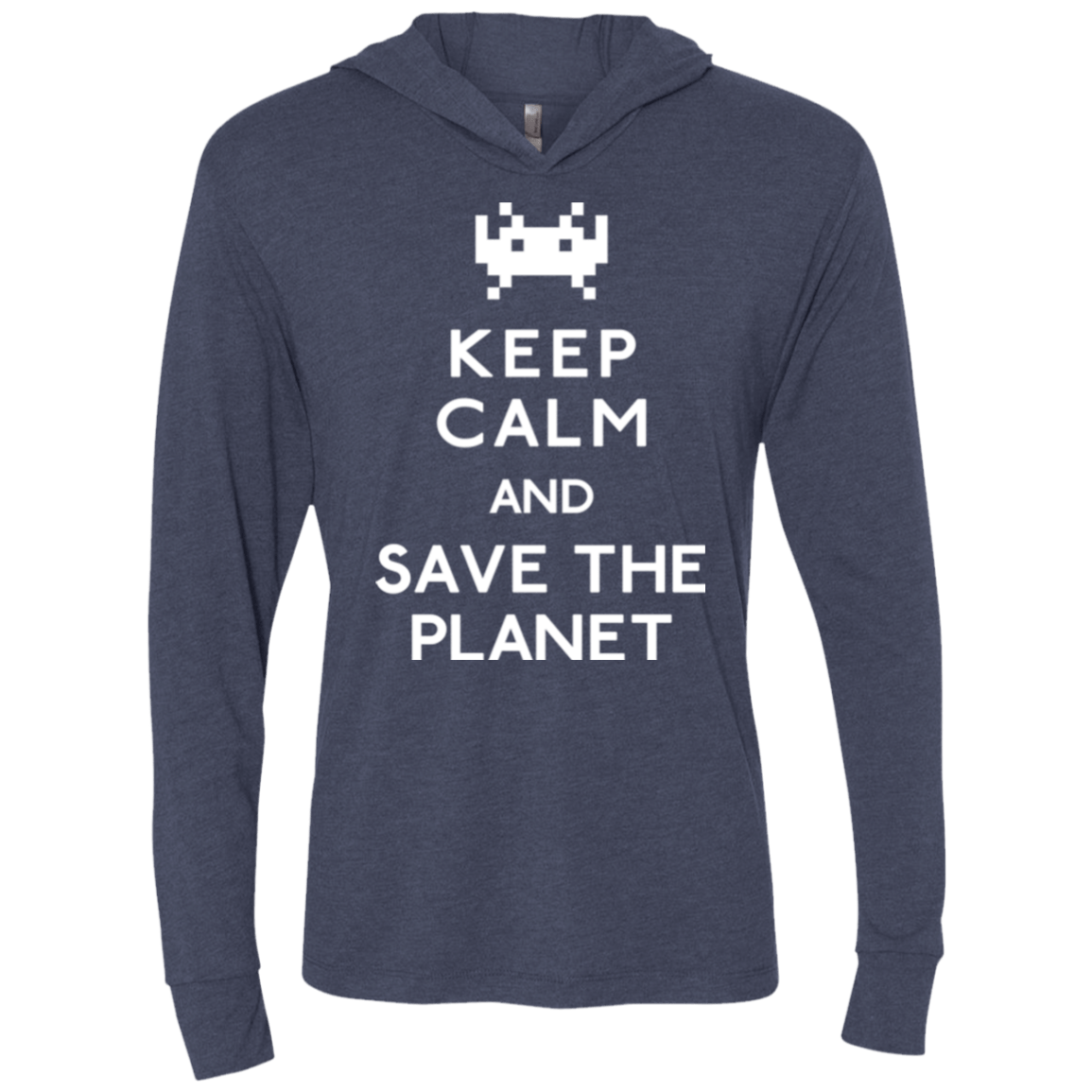 T-Shirts Vintage Navy / X-Small Save the planet Triblend Long Sleeve Hoodie Tee
