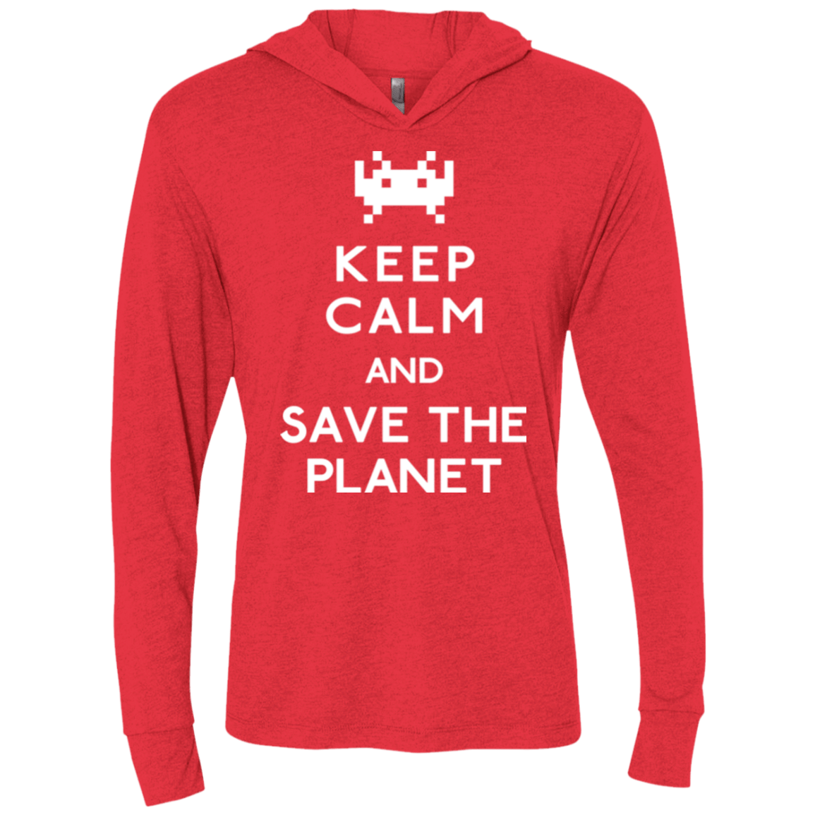 T-Shirts Vintage Red / X-Small Save the planet Triblend Long Sleeve Hoodie Tee