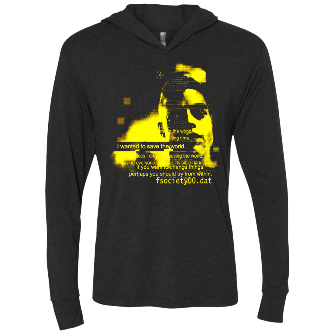 T-Shirts Vintage Black / X-Small Save the World Triblend Long Sleeve Hoodie Tee