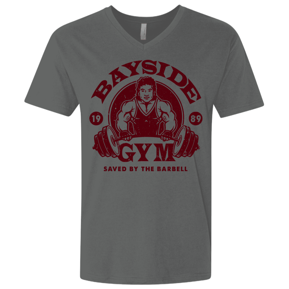 T-Shirts Heavy Metal / X-Small SAVED BY THE BARBELL Men's Premium V-Neck