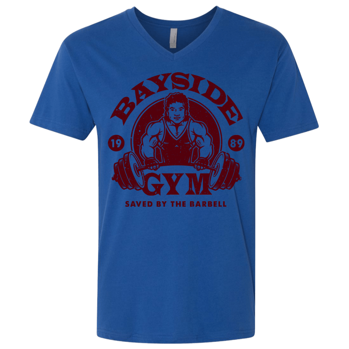 T-Shirts Royal / X-Small SAVED BY THE BARBELL Men's Premium V-Neck