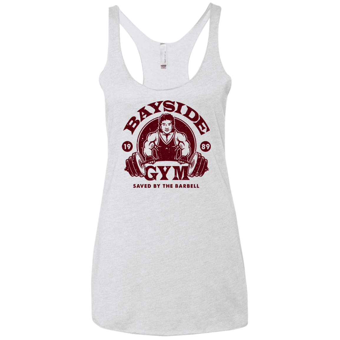 T-Shirts Heather White / X-Small SAVED BY THE BARBELL Women's Triblend Racerback Tank