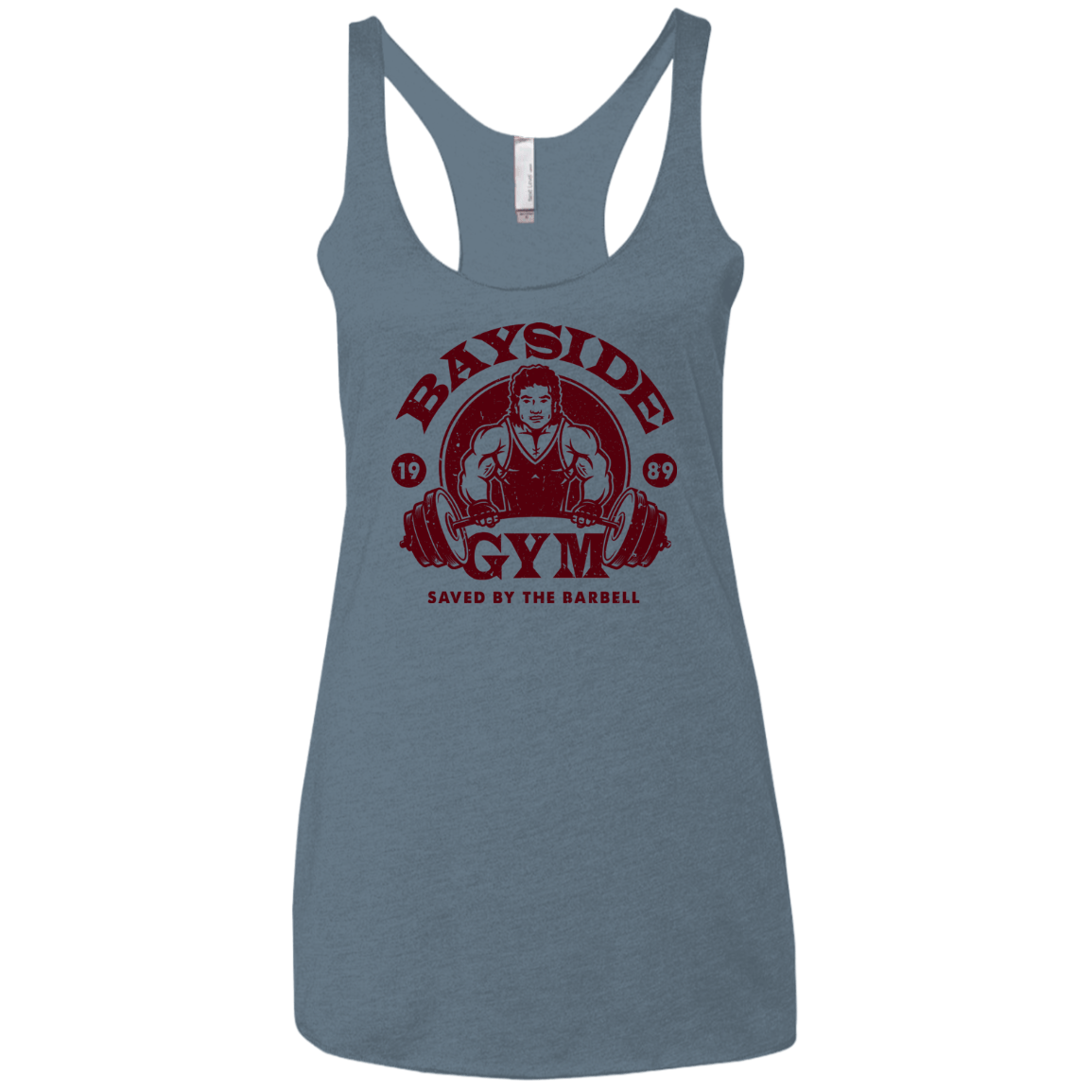 T-Shirts Indigo / X-Small SAVED BY THE BARBELL Women's Triblend Racerback Tank