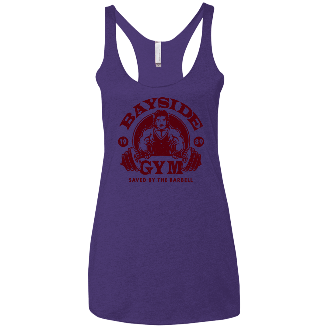 T-Shirts Purple / X-Small SAVED BY THE BARBELL Women's Triblend Racerback Tank