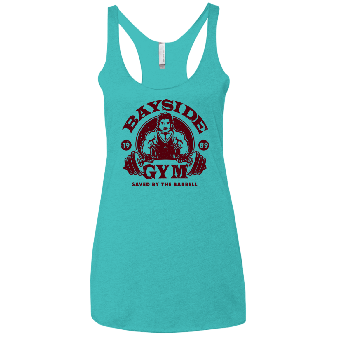 T-Shirts Tahiti Blue / X-Small SAVED BY THE BARBELL Women's Triblend Racerback Tank