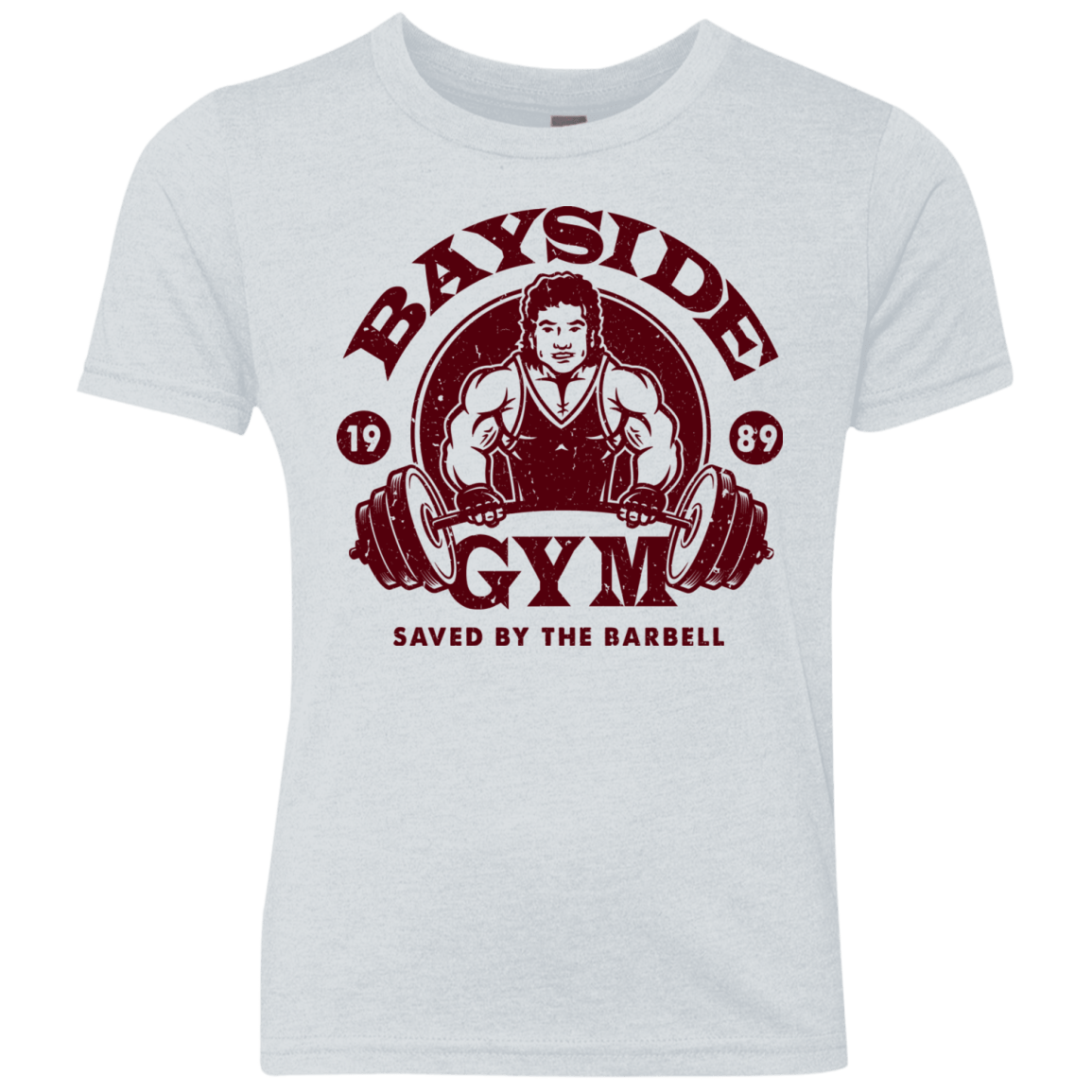 T-Shirts Heather White / YXS SAVED BY THE BARBELL Youth Triblend T-Shirt