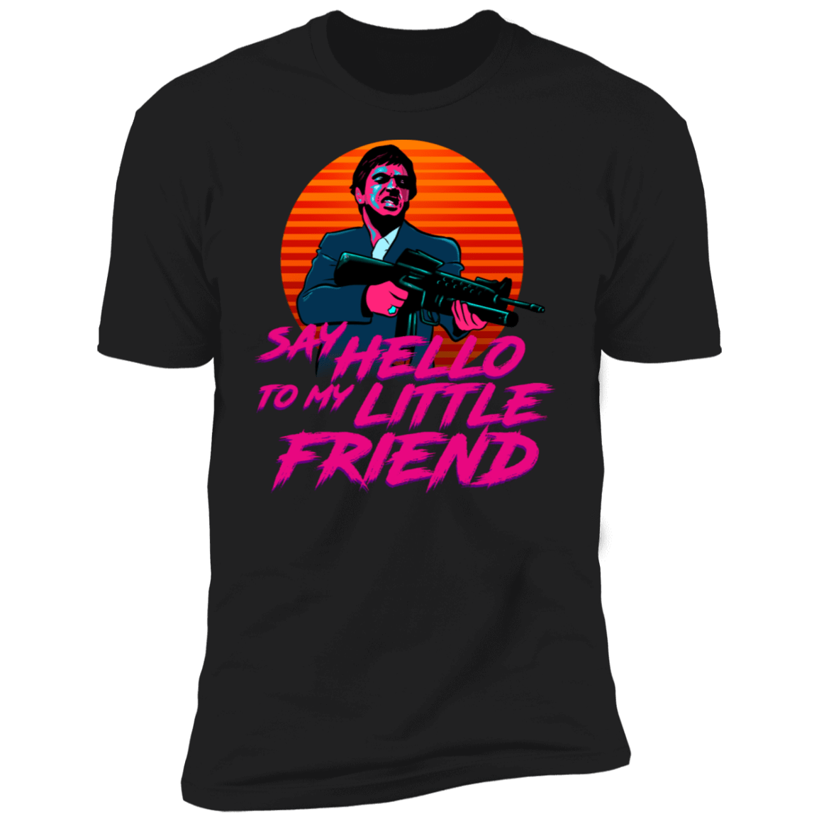 T-Shirts Black / X-Small Say Hello To My Little Friend Men's Premium T-Shirt