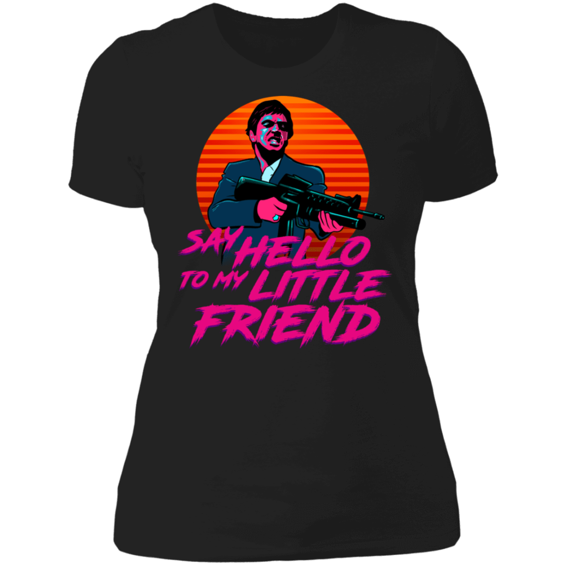 T-Shirts Black / X-Small Say Hello To My Little Friend Women's Premium T-Shirt