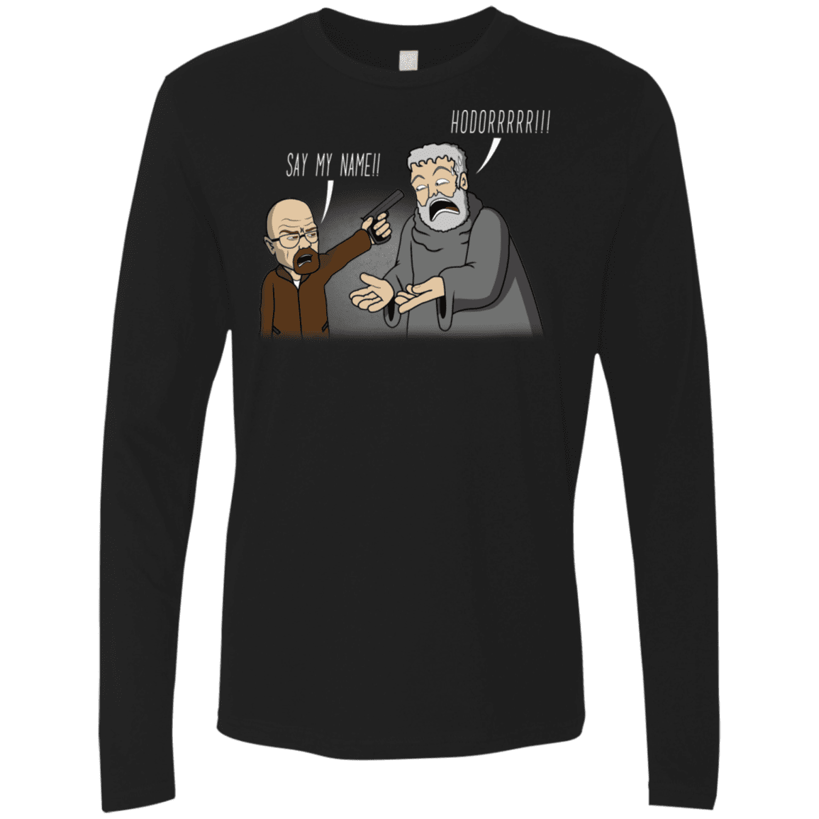T-Shirts Black / S Say My Name!! Men's Premium Long Sleeve