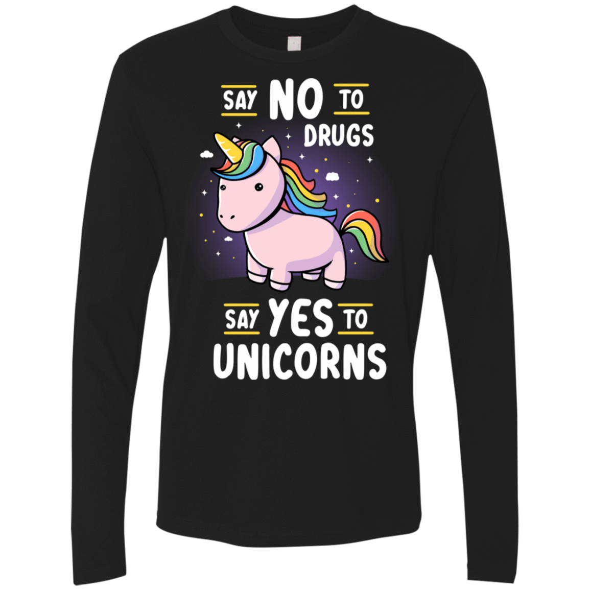 T-Shirts Black / S Say No to Drugs Men's Premium Long Sleeve