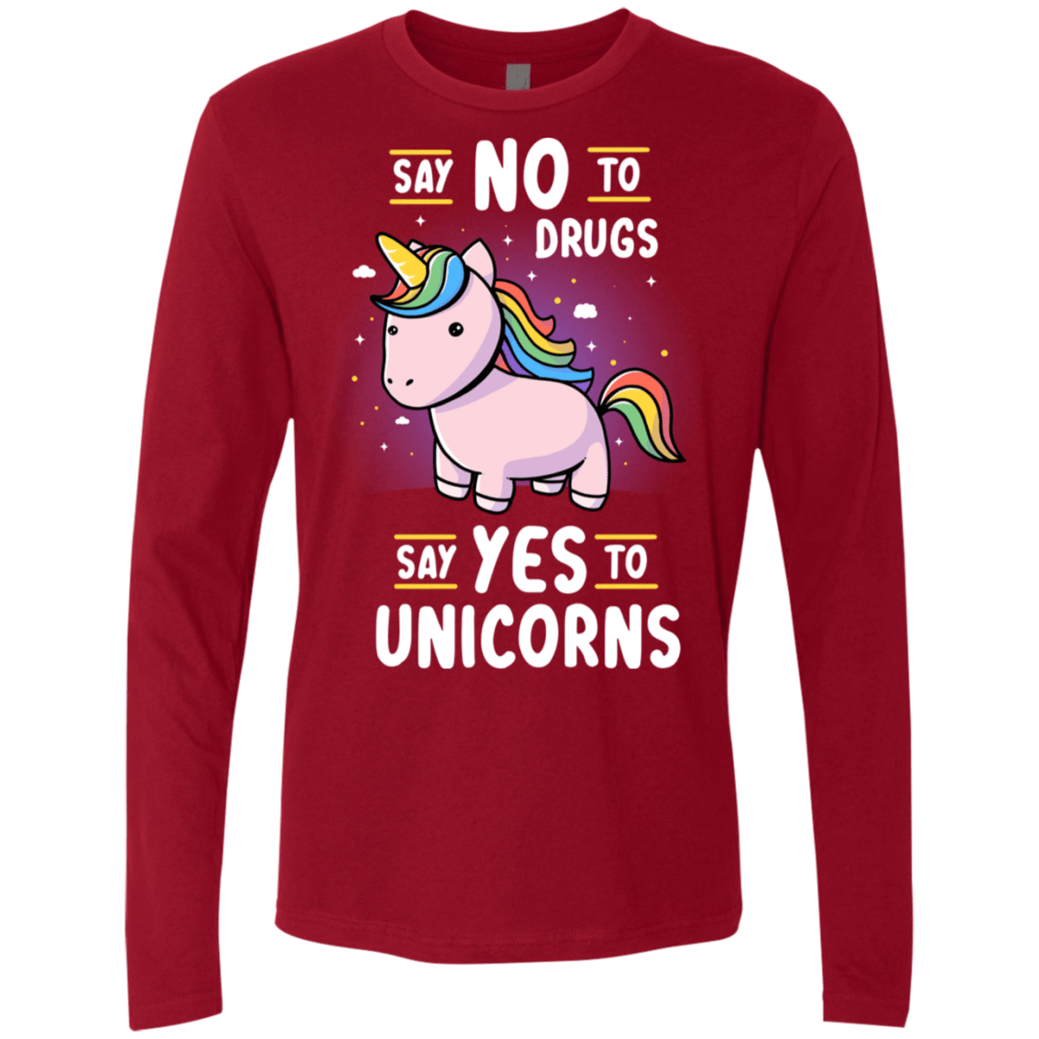 T-Shirts Cardinal / S Say No to Drugs Men's Premium Long Sleeve