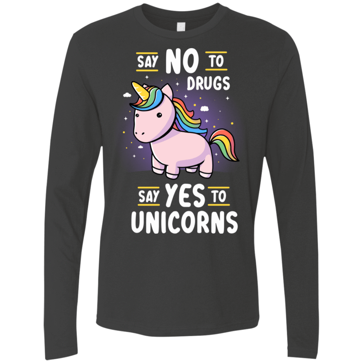 T-Shirts Heavy Metal / S Say No to Drugs Men's Premium Long Sleeve