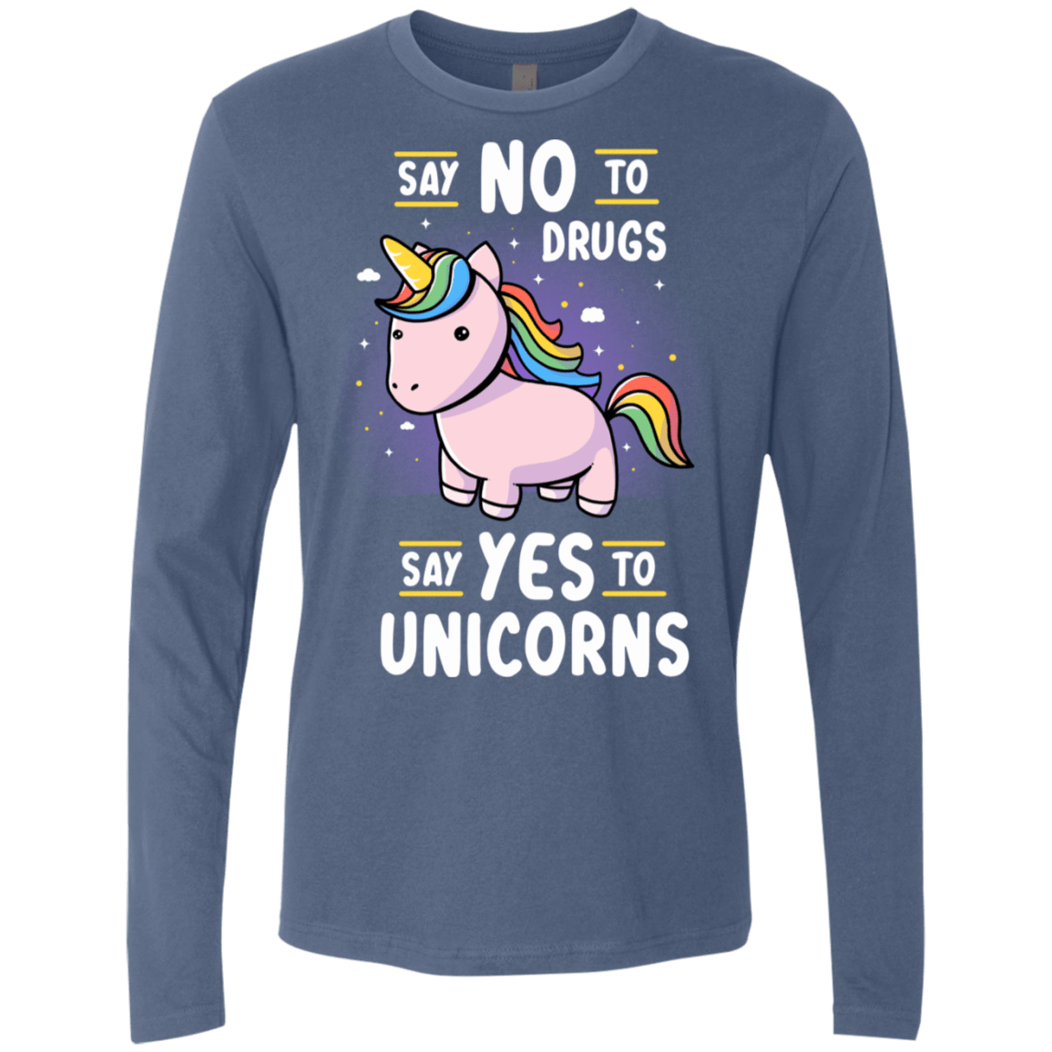 T-Shirts Indigo / S Say No to Drugs Men's Premium Long Sleeve