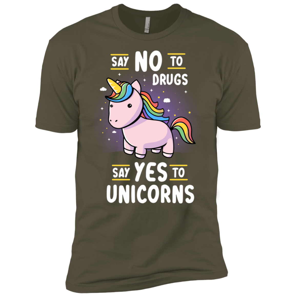 T-Shirts Military Green / X-Small Say No to Drugs Men's Premium T-Shirt