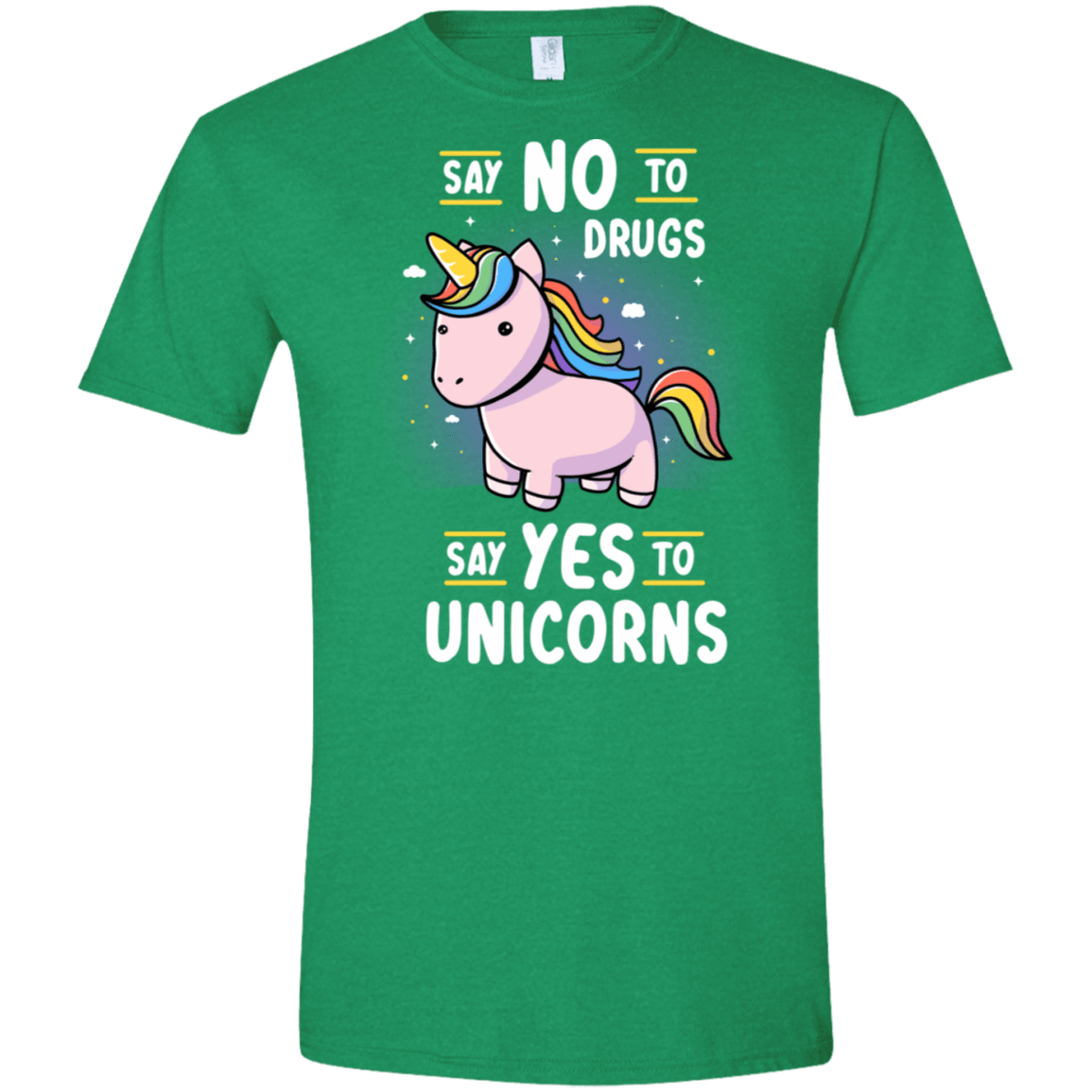 T-Shirts Heather Irish Green / S Say No to Drugs Men's Semi-Fitted Softstyle