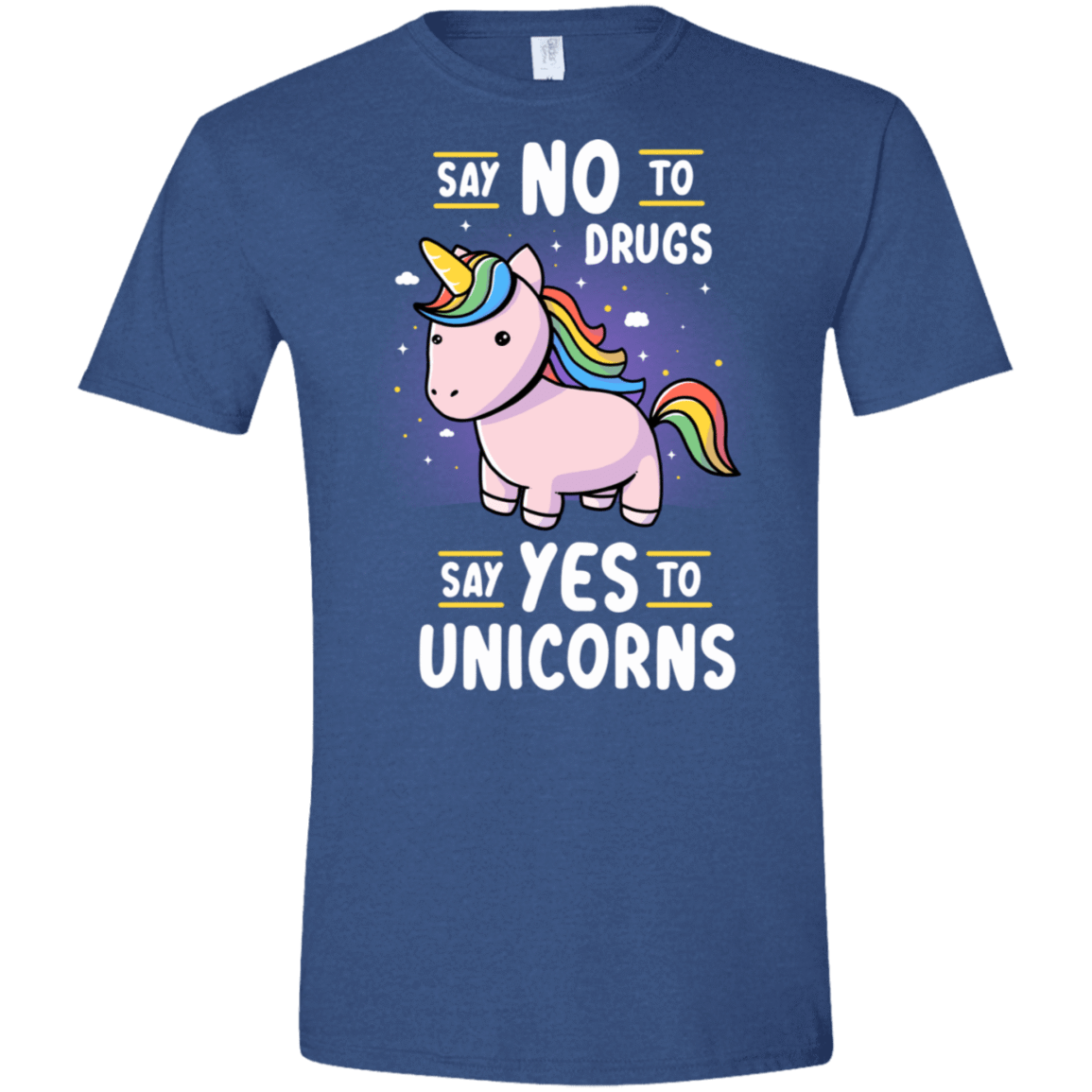 T-Shirts Heather Royal / X-Small Say No to Drugs Men's Semi-Fitted Softstyle