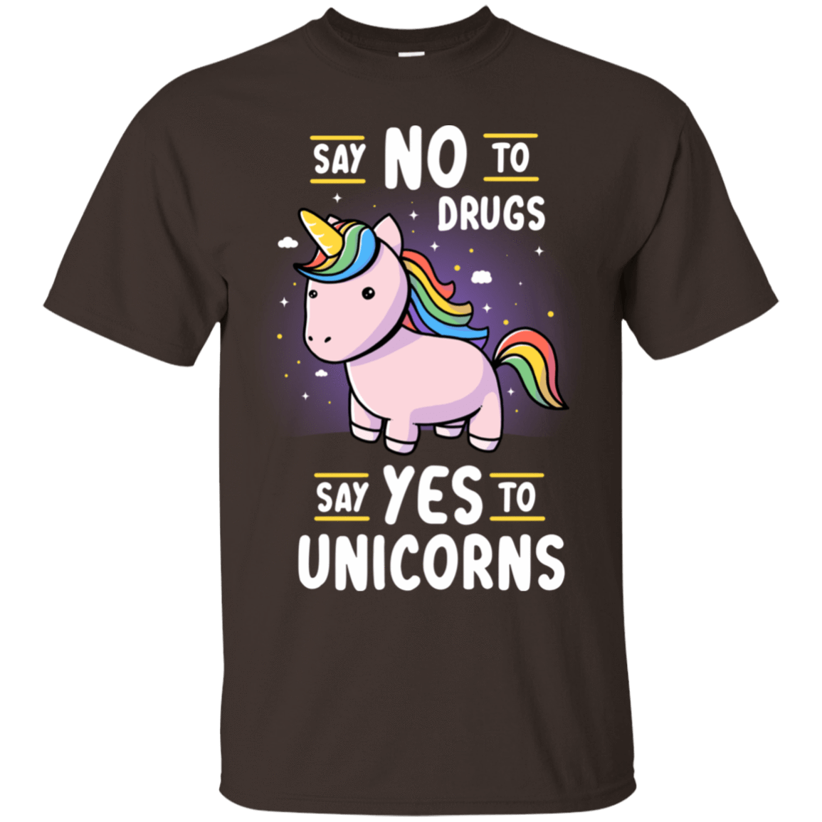 T-Shirts Dark Chocolate / S Say No to Drugs T-Shirt