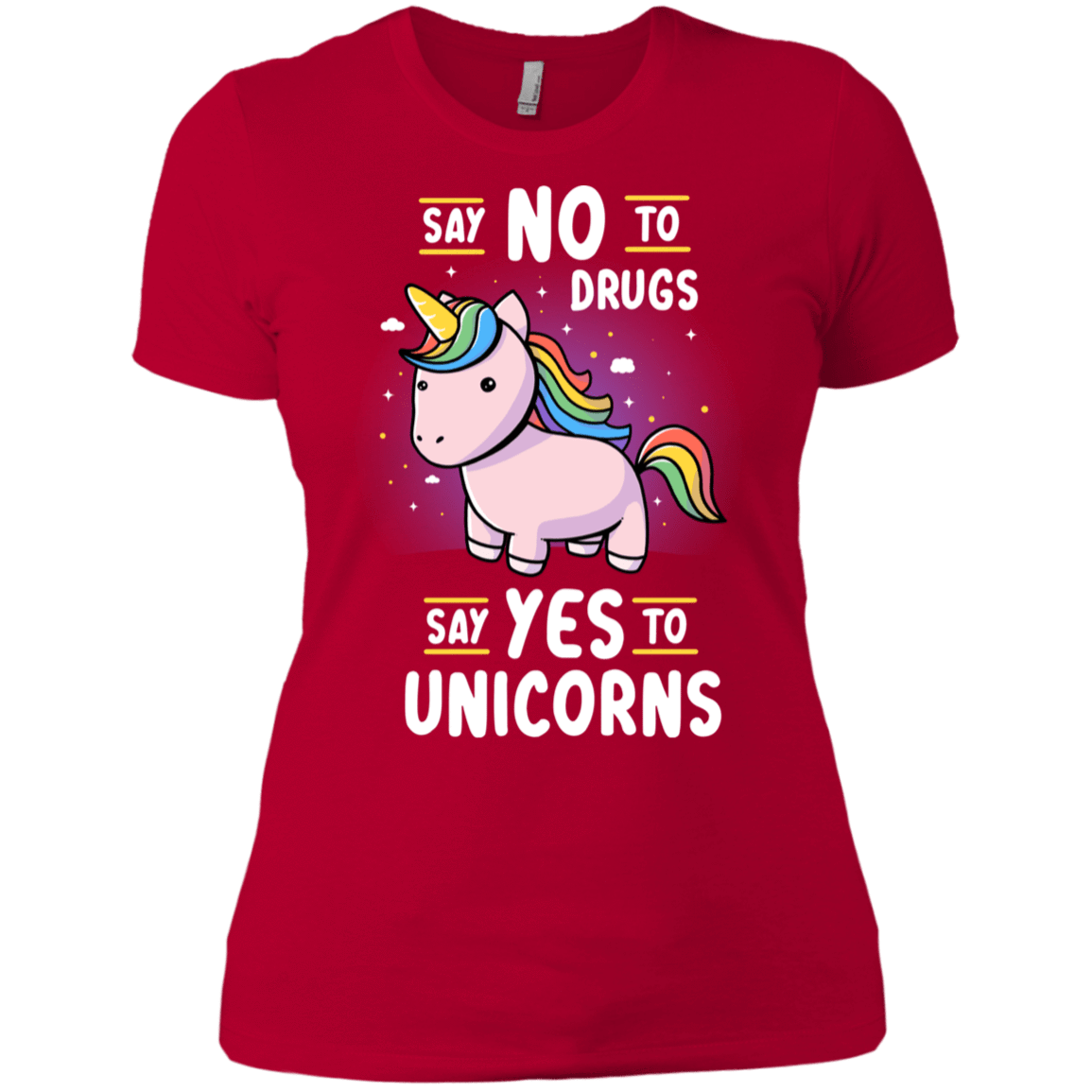 T-Shirts Red / X-Small Say No to Drugs Women's Premium T-Shirt