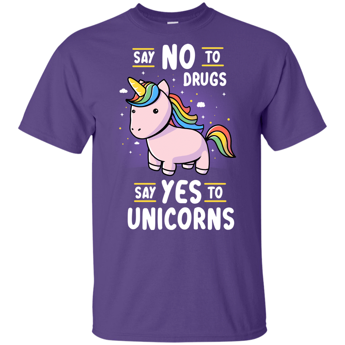 T-Shirts Purple / YXS Say No to Drugs Youth T-Shirt