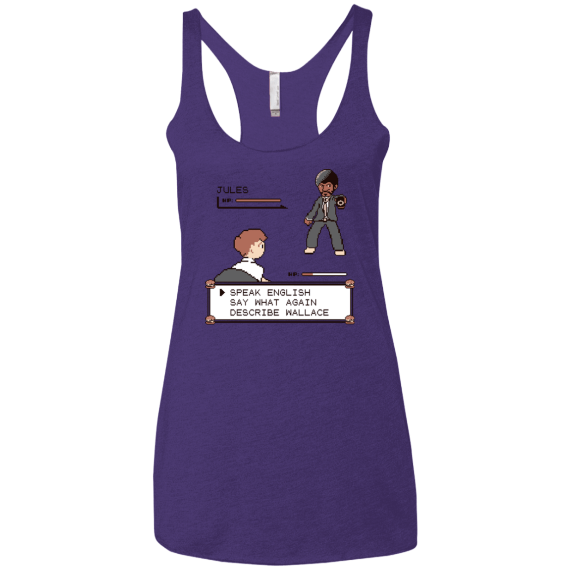 T-Shirts Purple / X-Small say what again Women's Triblend Racerback Tank