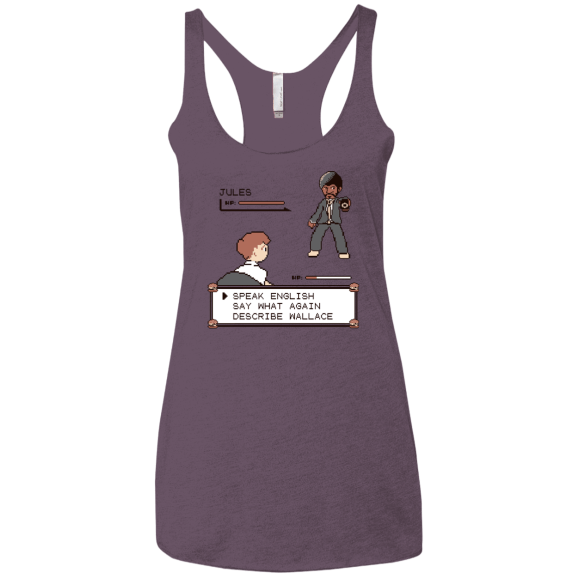 T-Shirts Vintage Purple / X-Small say what again Women's Triblend Racerback Tank