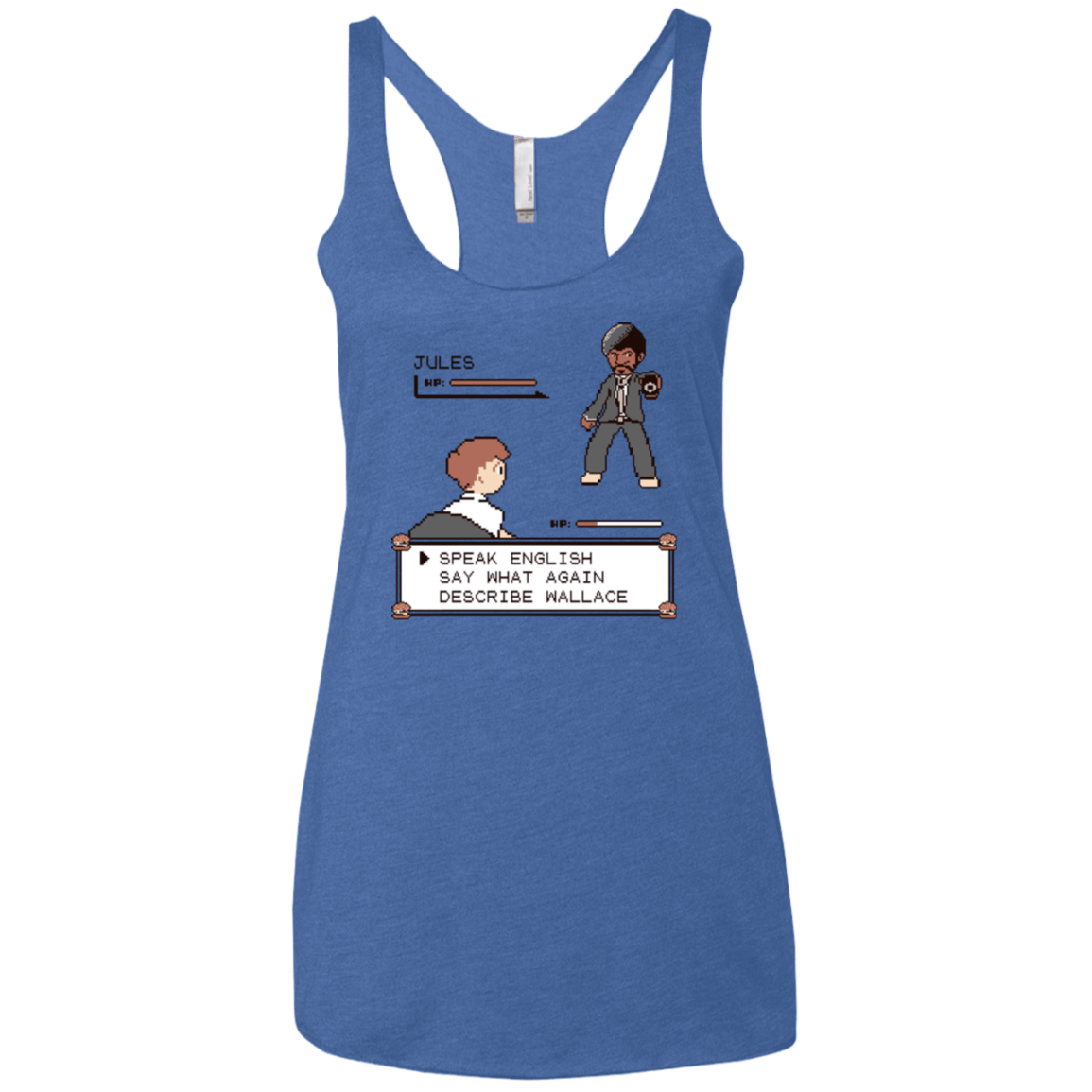 T-Shirts Vintage Royal / X-Small say what again Women's Triblend Racerback Tank