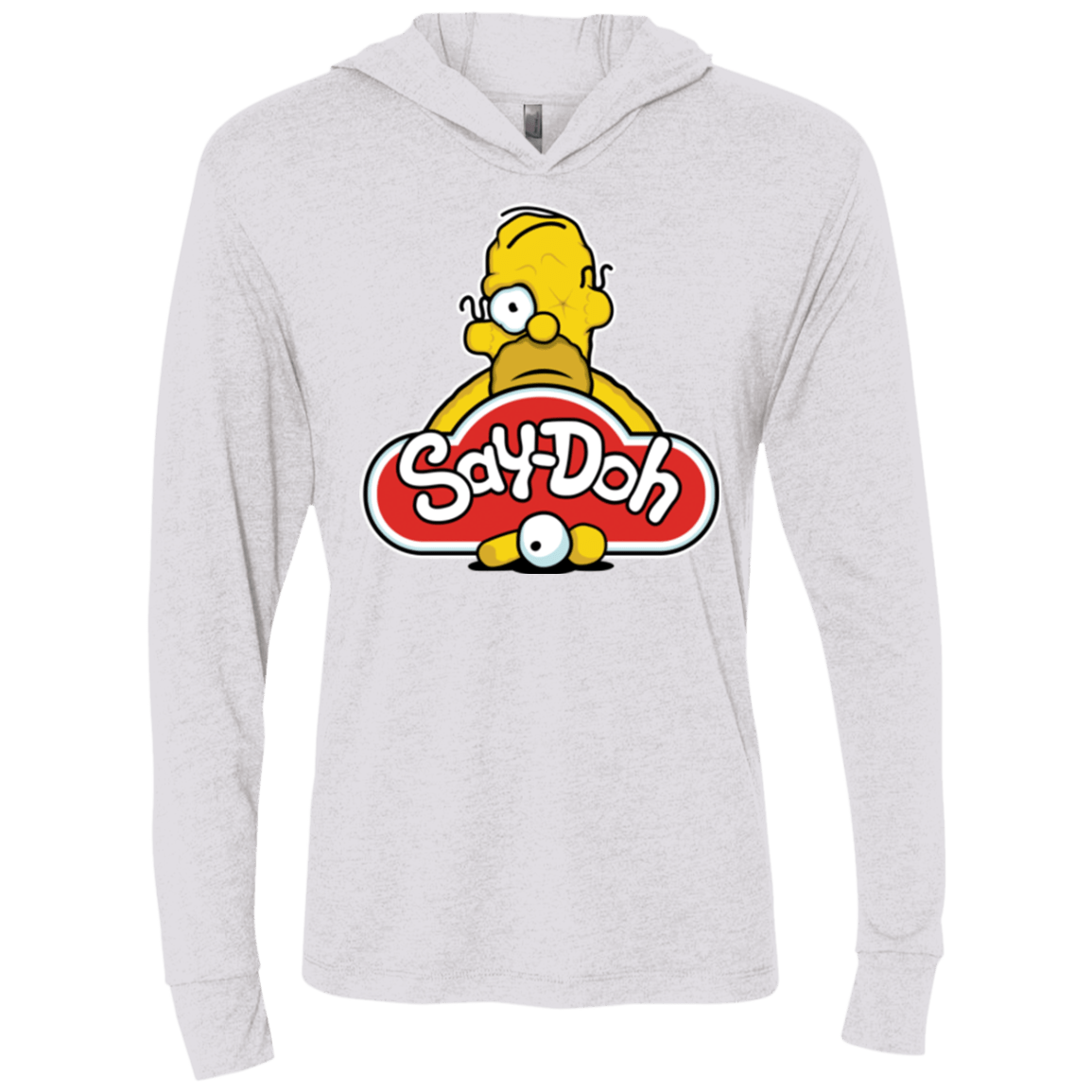 T-Shirts Heather White / X-Small Saydoh Triblend Long Sleeve Hoodie Tee
