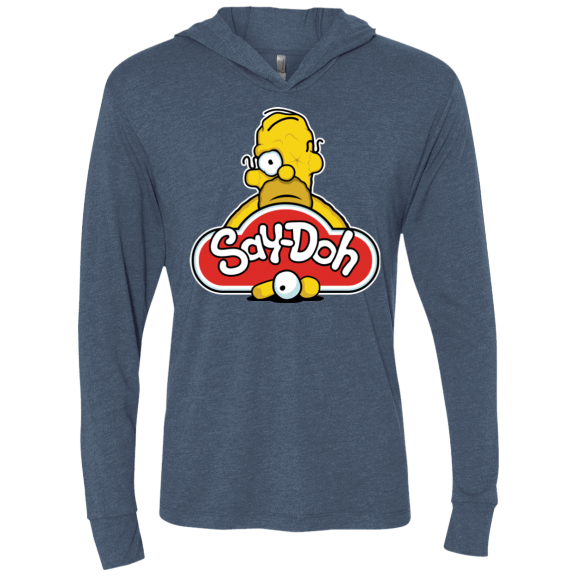 T-Shirts Indigo / X-Small Saydoh Triblend Long Sleeve Hoodie Tee