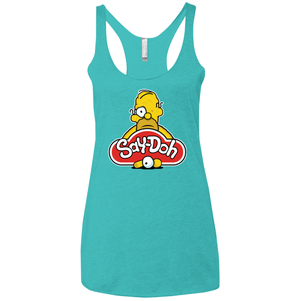 T-Shirts Tahiti Blue / X-Small Saydoh Women's Triblend Racerback Tank