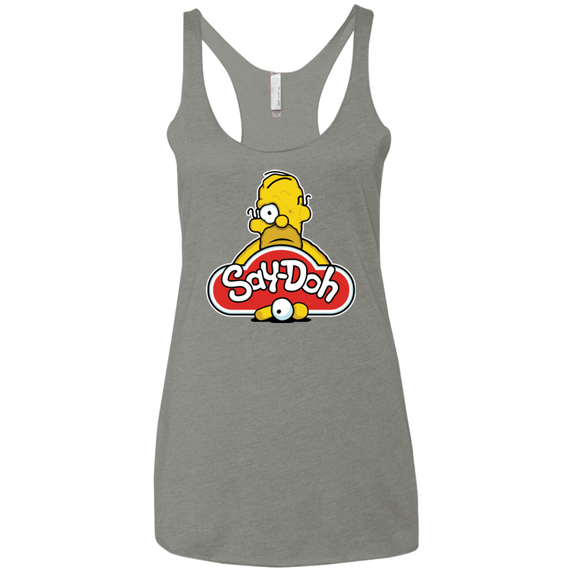 T-Shirts Venetian Grey / X-Small Saydoh Women's Triblend Racerback Tank