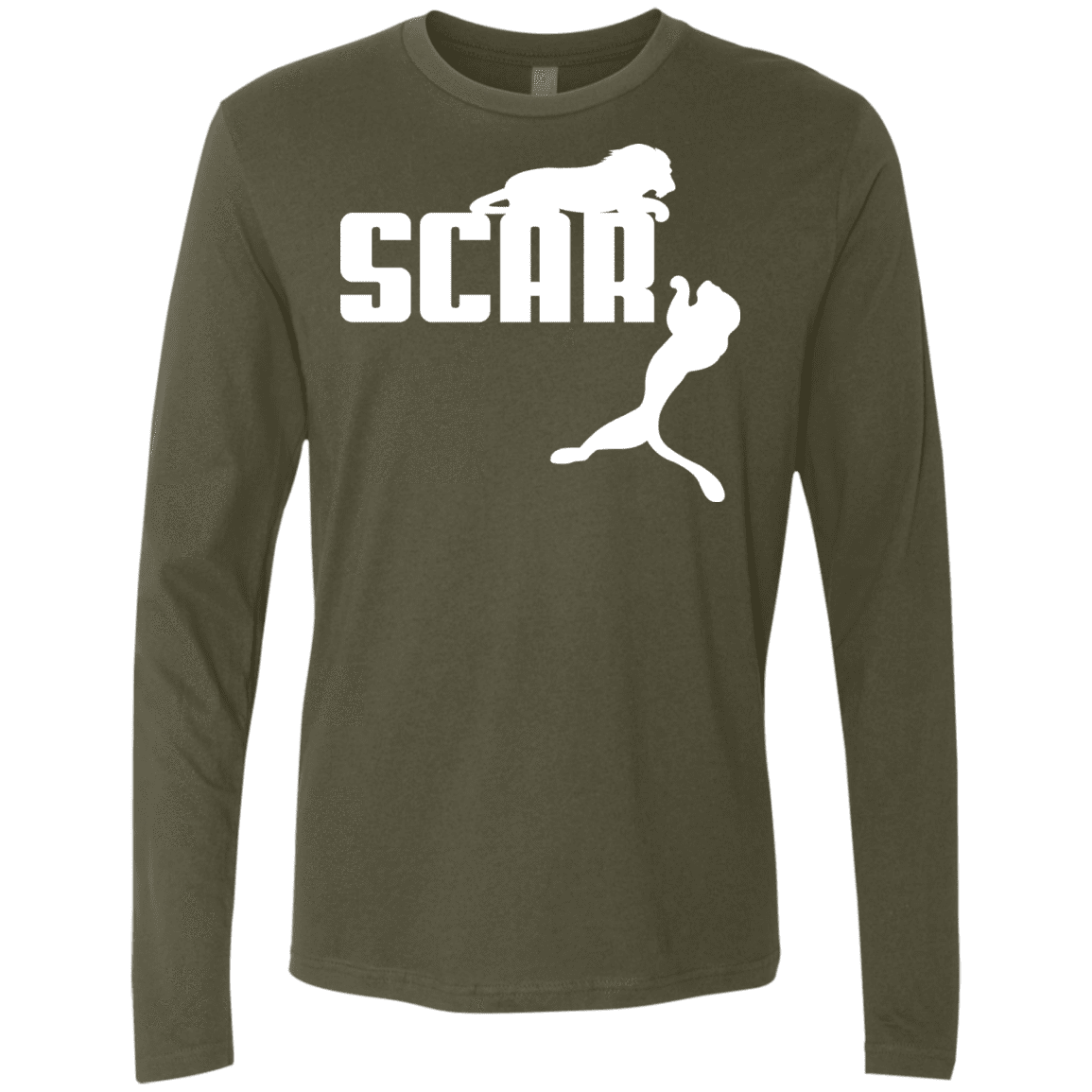 T-Shirts Military Green / S Scar! Men's Premium Long Sleeve