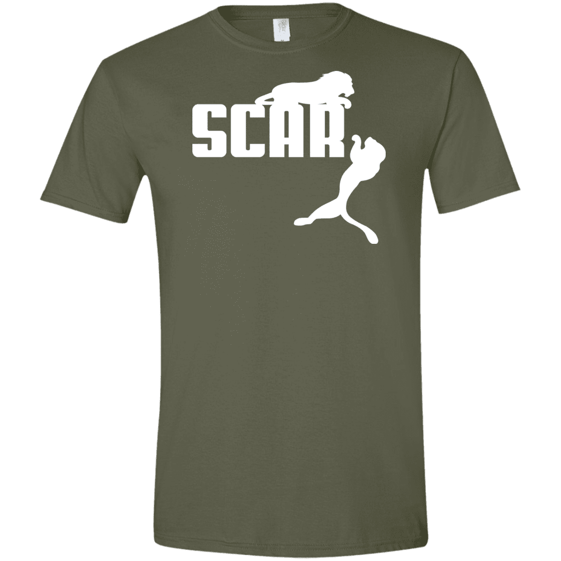 T-Shirts Military Green / S Scar! Men's Semi-Fitted Softstyle