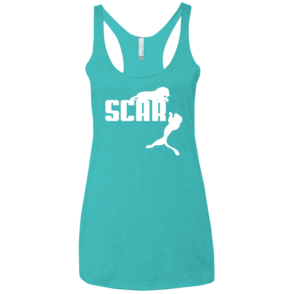 T-Shirts Tahiti Blue / X-Small Scar! Women's Triblend Racerback Tank