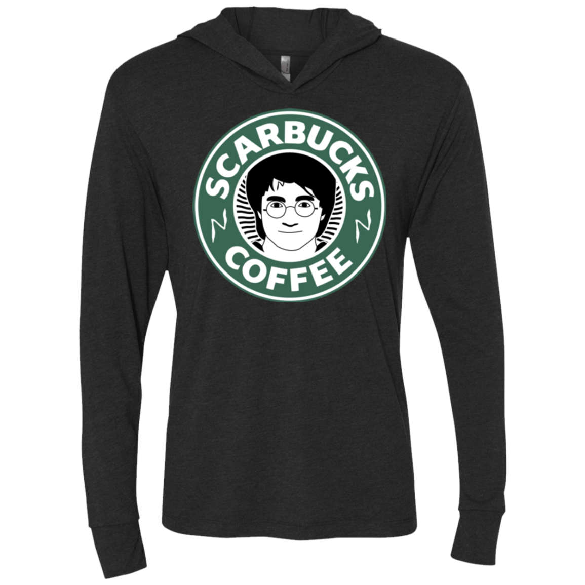 T-Shirts Vintage Black / X-Small Scarbucks Triblend Long Sleeve Hoodie Tee